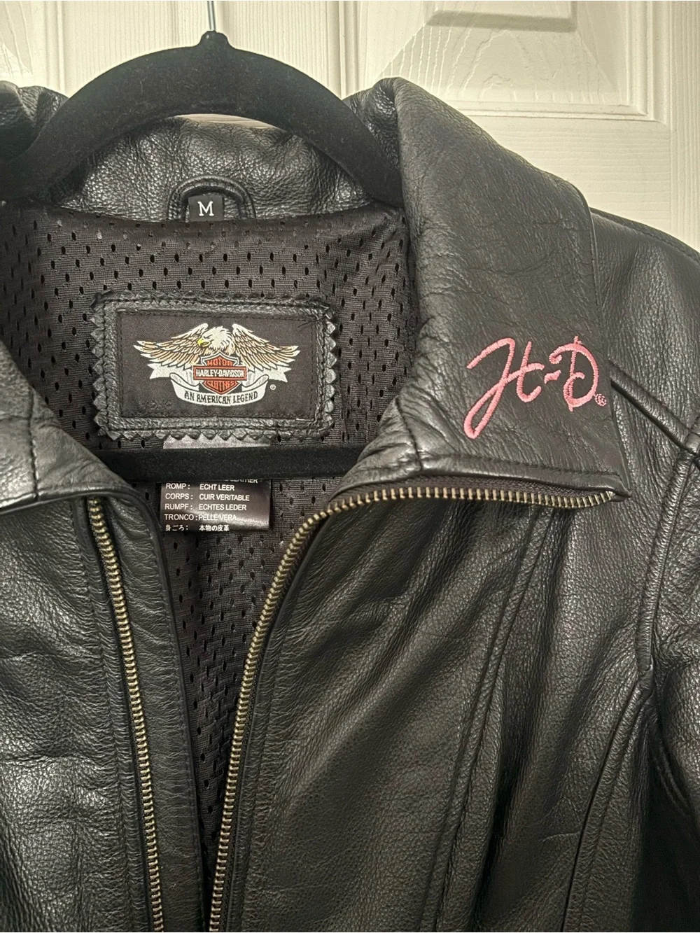 Black Harley-Davidson Leather Women's Zip Jacket Size Medium - Picture 2 of 7